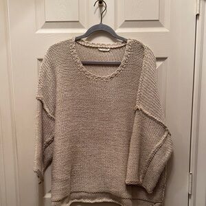Easel Cozy Cream Knit Sweater